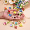 Craftdady 100Pcs 10 Colors Transparent Enamel Acrylic Beads TACR-CD0001-10-4