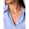 304 Stainless Steel Pave Clear Cubic Zirconia Teardrop Long Tassel Pendant 3 Layer Chain Necklaces for Women WGE5E69-01-2