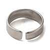 304 Stainless Steel Open Cuff Ring RJEW-C068-02A-P-3