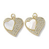 Brass Micro Pave Cubic Zirconia Pendants KK-G485-34G-G-1