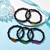 Round & Spring Acrylic Stretch Beaded Bracelets BJEW-JB10224-02-2