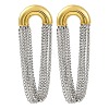 304 Stainless Steel Tassel Chain Stud Earrings for Women EJEW-U023-07GP-2