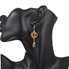 Natural Tiger Eye Dangle Earrings EJEW-MZ00669-02-3