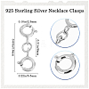 8Pcs 925 Sterling Silver Double Spring Ring Clasps STER-BBC0007-52-2