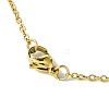 Heart Glass Pendant Necklaces NJEW-K117-01G-5