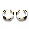Brass Huggie Hoop Earrings EJEW-S209-08A-2