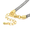 Brass Mesh Chain Link Bracelet Making DIY-B066-01G-03-3