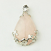 Natural Rose Quartz Pendants G-Q266-1