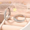 Rack Plating Brass Micro Pave Cubic Zirconia Hoop Earrings EJEW-H143-25P-2