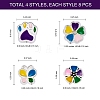 32Pcs 4 Colors Alloy Enamel European Beads MPDL-SZ0001-08-7
