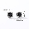 Elegant Zircon Square Stud Earrings for Women TY1635-14-1