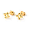 304 Stainless Steel Tiny Rhombus Stud Earrings with 316 Stainless Steel Pins for Women EJEW-J043-12G-1