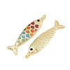 Brass Enamel Pendants KK-CBA3297-05C-G-3
