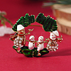 Christmas Theme Alloy Rhinestone Brooch Pin LK2414-6-1