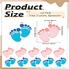 12Pcs 2 Colors Alloy Enamel Pendants ENAM-LP0002-14-2