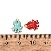 304 Stainless Steel Enamel Charms STAS-Q363-14H-G-3