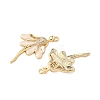 Brass Micro Pave Clear Cubic Zirconia Pendants KK-S531-25G-2