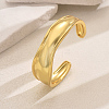 Brass Wide Irregular Open Cuff Bangle for Daily Street Style Layering QP3499-2-1