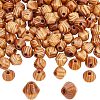 Olycraft 100Pcs Bicone Unfinished Natural Wood Beads WOOD-OC0002-48-1