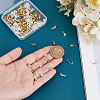 200Pcs 10 Styles Brass Bead Tips FIND-PH0020-84-3