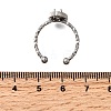 Teardrop 304 Stainless Steel Adjustable Cuff Ring Components STAS-H237-02B-P-2