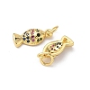 Brass Micro Pave Cubic Zirconia Pendants KK-D502-26L-G-2