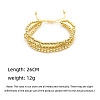 Brass Round Beaded Braided Beaed Bracelets WT6020-1-4