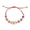 Resin Evil Eye Braided Bead Bracelets for Women BJEW-FS00018-06-1