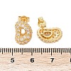 Brass Micro Pave Cubic Zirconia Stud Earrings EJEW-Z091-04G-D-3