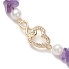 Natural Amethyst Chip Beaded Stretch Bracelets BJEW-JB10507-3