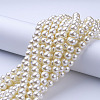 8Strands Glass Pearl Beads Strands HY-TA0001-A-02-4