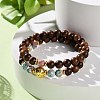 Wood Beaded Stretch Bracelet Sets BJEW-JB07734-2