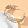 304 Stainless Steel Cuff Bangles for Women BJEW-D466-01GP-5