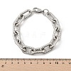 304 Stainless Steel Cable Chain Bracelets for Women Men BJEW-F488-67P-5