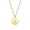 Brass Initial Pendant Necklace NJEW-BB35341-K-1