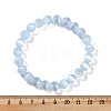 Dyed Natural Selenite Round Beaded Stretch Bracelets for Women G-U005-02H-5