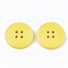 Painted Wooden Buttons WOOD-Q040-001G-2