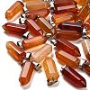 Natural Red Agate(Dyed & Heated) Pendants G-Z067-07P-16-1