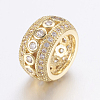 Brass Micro Pave Cubic Zirconia Beads ZIRC-G125-43-2