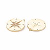 Brass Micro Pave Clear Cubic Zirconia Pendants KK-S356-703-2