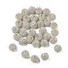 Sparkle Glass Rhinestone Round Beads OACR-S048-01C-2