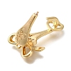 Brass with Shell Fold Over Clasps KK-H480-41G-2