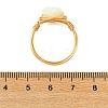 Copper Wired Natural Trochid Shell/Trochus Shell Finger Rings for Women RJEW-JR01054-5