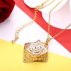 (Jewelry Parties Factory Sale)Fashion Brass Pendant Necklaces NJEW-BB23099-4