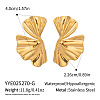 304 Stainless Steel Leaf Stud Earrings ND8551-1-2