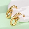 304 Stainless Steel Oval Dangle Stud Earrings X-EJEW-L304-04G-3