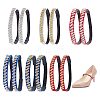 CRASPIRE 6 Pairs 6 Colors Anti-Loose Shoe Laces for High-Heeled Shoes DIY-CP0008-57-1