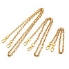6Pcs 3 Style 304 Stainless Steel Cable Chain Purse Chains AJEW-TA00049-2