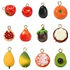 12Pcs 12 Styles Brass Acrylic Pendants OACR-CJ0002-68-1
