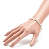 Natural Morganite Rondelle Beaded Stretch Bracelets for Women BJEW-JB08956-01-3